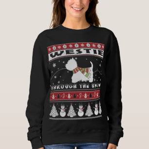 Westie Through The Snow Cute Christmas Sweatshirt