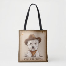 Westie Tote Bag - Wild, wild Westie