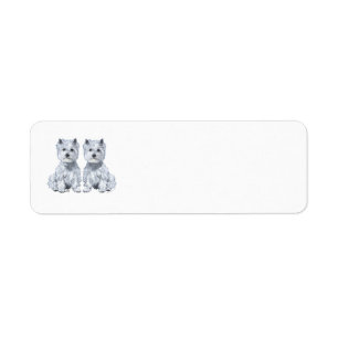 Westie Twins Return Address Label
