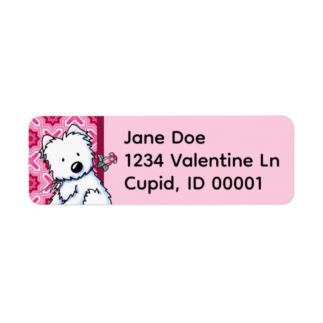Westie Valentine  Return Address Label (Front)