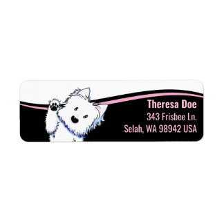 Westie Wave Address Label Return Address Label
