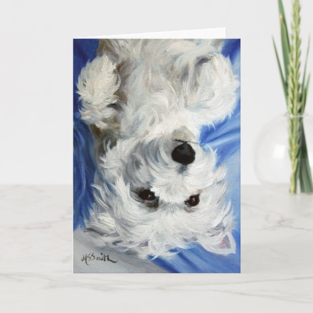 Westie West Highland Terrier Dog Card (Front)