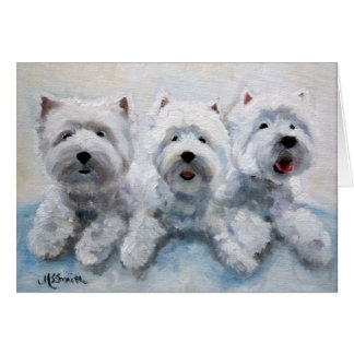 Westie West Highland Terrier Dog Card