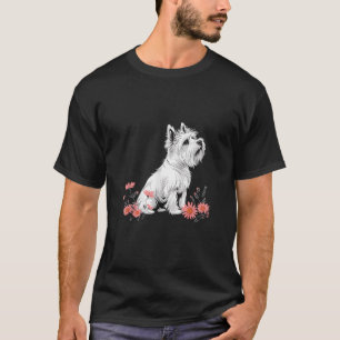 Westie West Highland White Terrier Dog Breed Graph T-Shirt