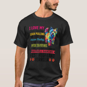 Westie West Highland White Terrier Dog Breed I Lov T-Shirt