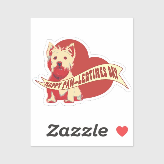 Westie (West Highland White Terrier) Pawlentine's  (Sheet)