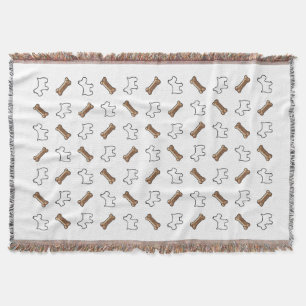 Westie Westies and dog biscuits Throw Blanket
