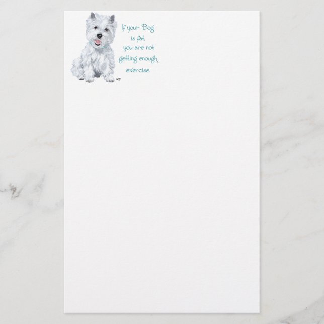 Westie Wisdom - Fat Dog? Stationery (Front)