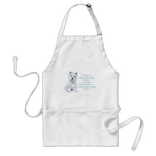 Westie Wisdom - Wagging Tail or Tongue? Standard Apron