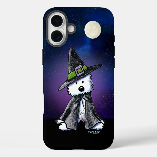 Westie Witch KiniArt Case-Mate iPhone Case (Back)