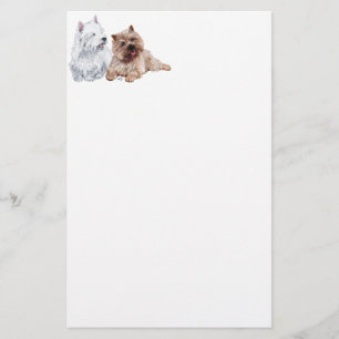 Westie with a Brown Cairn Terrier Stationery