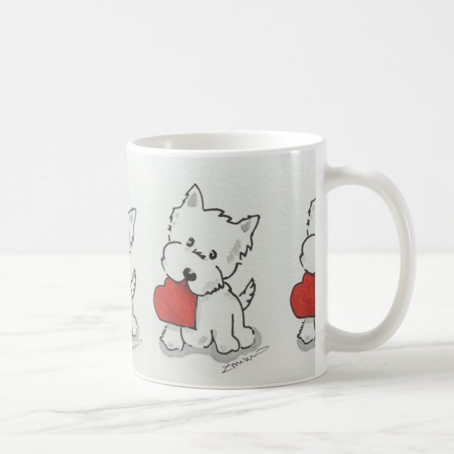 Westie With Heart Coffee Mug (Right)