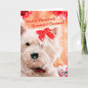 Westie Wonderful Christmas Wishes3 Customise It #2 Holiday Card