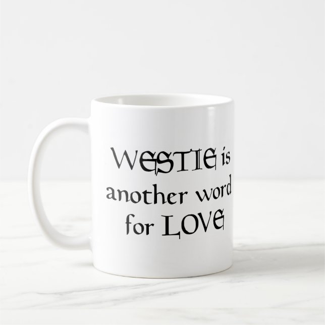 westie word coffee mug (Left)