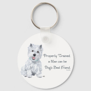 Westie Words of Wisdom Key Ring