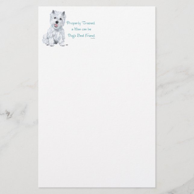 Westie Words of Wisdom Stationery (Front)