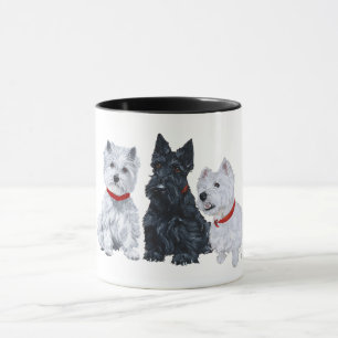 Westies and a Scottie Together Mug