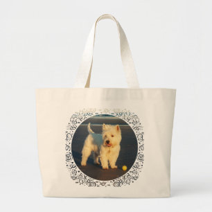 Westies and the Ocean Large Tote Bag