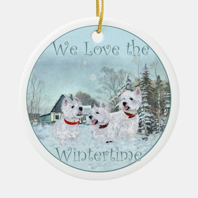 Westies Christmas Ornament (Front)