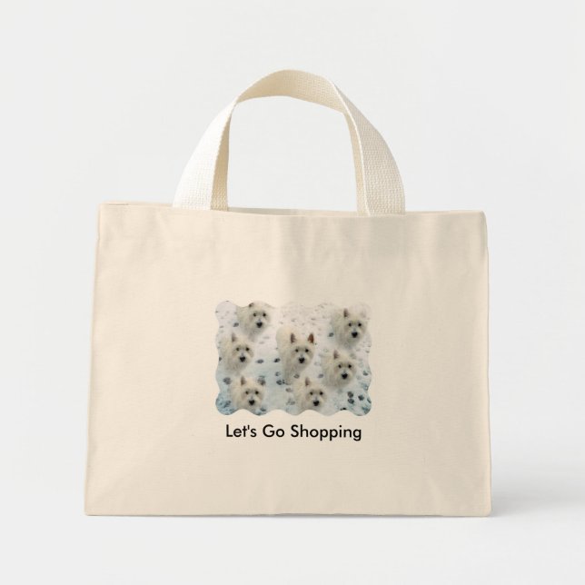 Westies "Let's Go Shopping" fun Bag (Front)