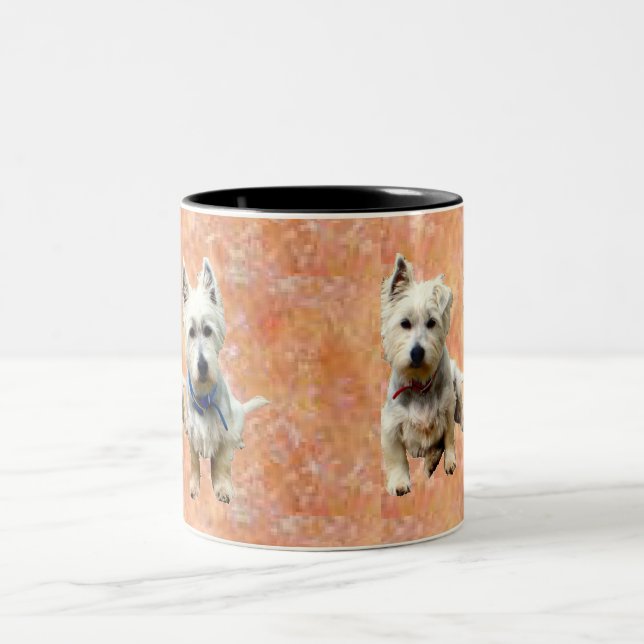 Westies Mug. Two-Tone Coffee Mug (Center)