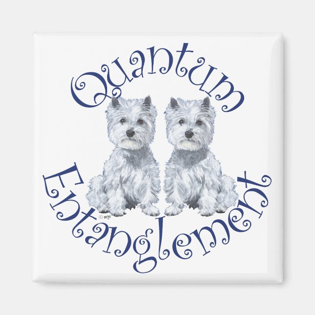 Westies Quantum Entanglement Magnet (Front)