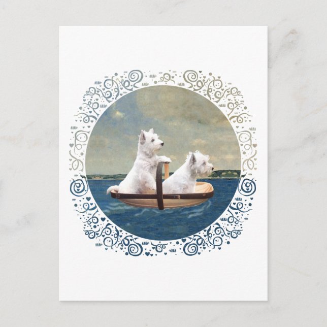 Westies Set Sail Postcard (Front)