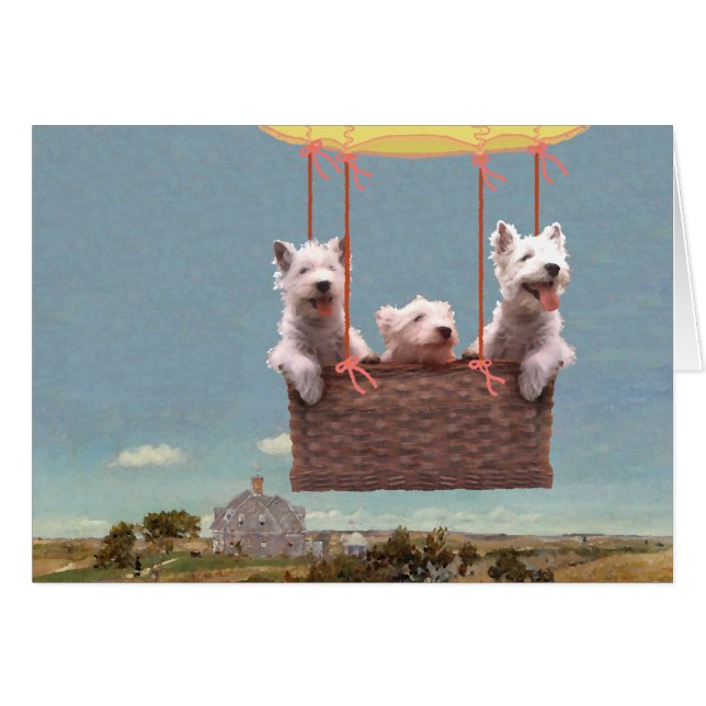 Westies Up in a Balloon (Front Horizontal)