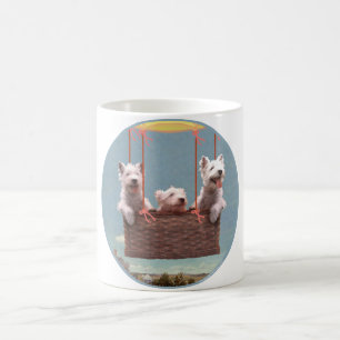 Westies Up in a Balloon Coffee Mug