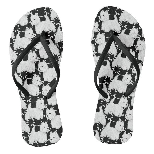 Westies, Westies, Westies Thongs (Footbed)