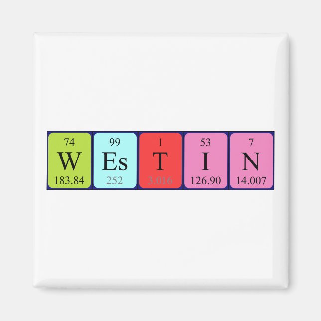 Westin periodic table name magnet (Front)