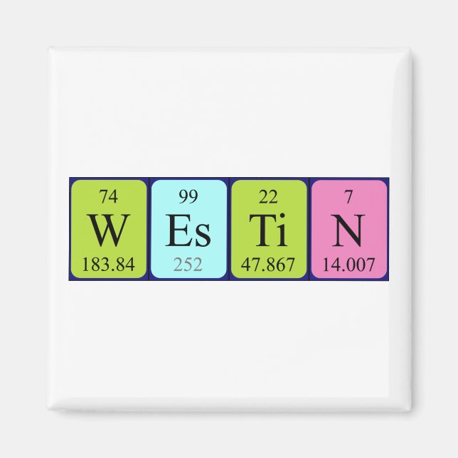 Westin periodic table name magnet (Front)