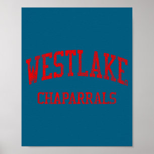 Westlake high school hs austin tx vintage sports poster