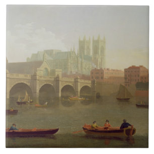 Westminster Abbey and Westminster Bridge Seen from Ceramic Tile