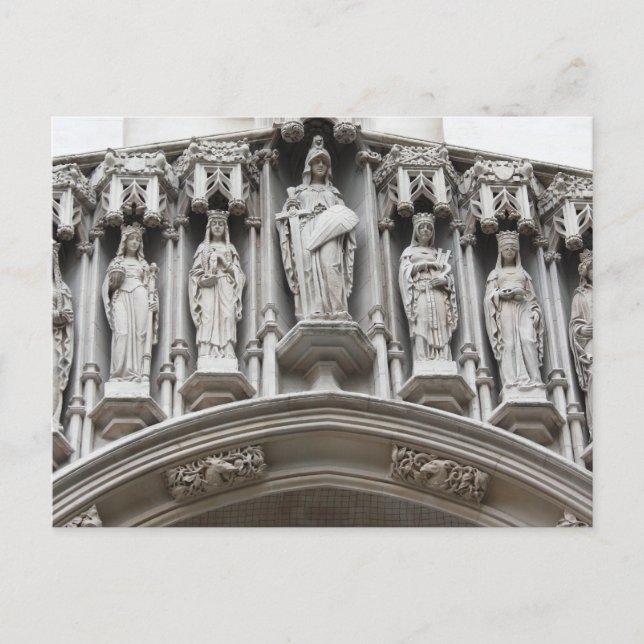 westminster abbey architecture britain building postcard (Front)