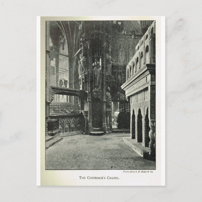 Westminster Abbey, Confessor's Chapel 1904 Postcard (Front)