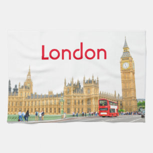 Westminster Abbey in London Tea Towel