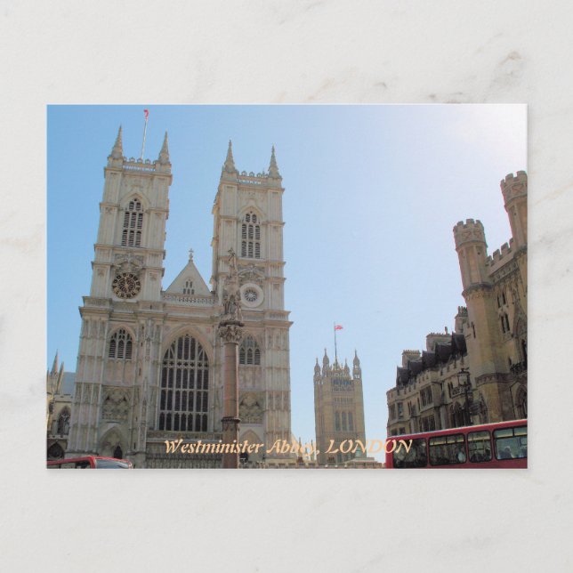 Westminster Abbey London UK postcard (Front)