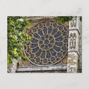 Westminster Abbey -Stained Glass Window -Postcard Postcard