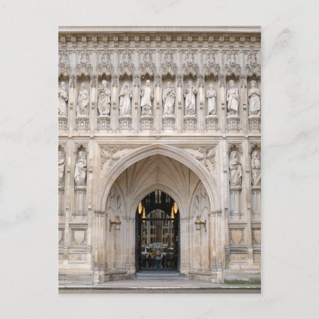 Westminster Abbey West Door, London UK Postcard (Front)