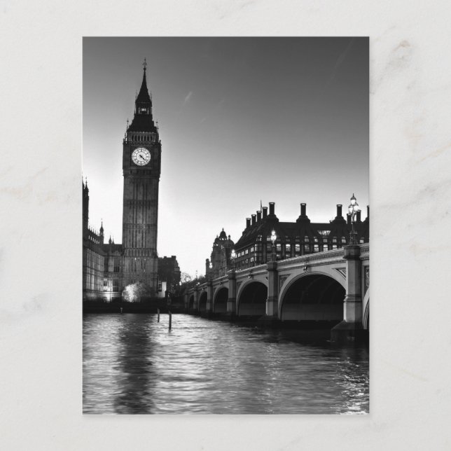 Westminster Bridge and Big Ben Postcard (Front)