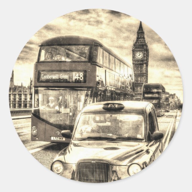Westminster Bridge London Classic Round Sticker (Front)