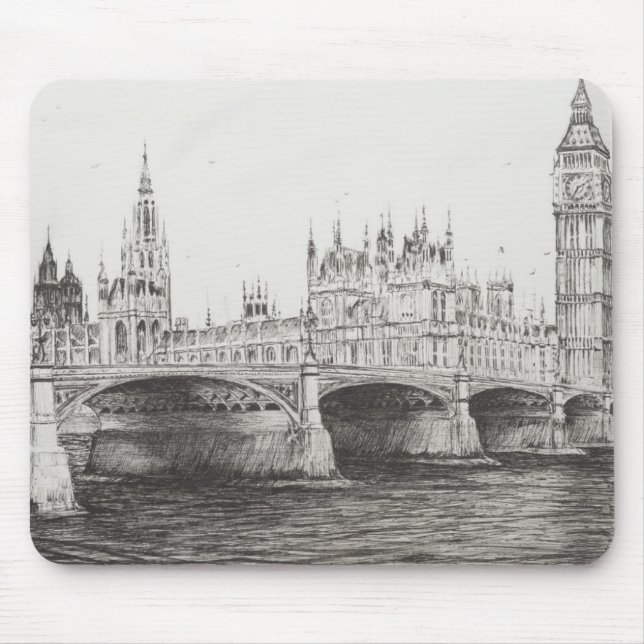 Westminster Bridge London UK. 30/10/2006 Mouse Pad (Front)