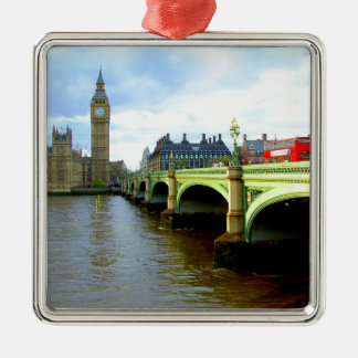 Westminster Bridge, London UK Metal Ornament
