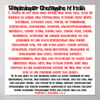 Westminster Confession Ch. 2 Section 1&3 Poster