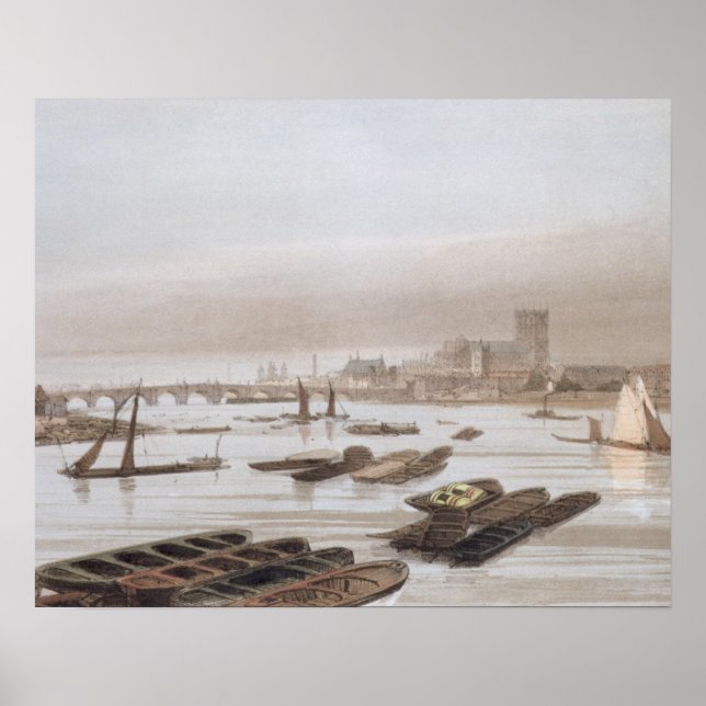 Westminster from Waterloo Bridge, incorporating th Poster (Front)