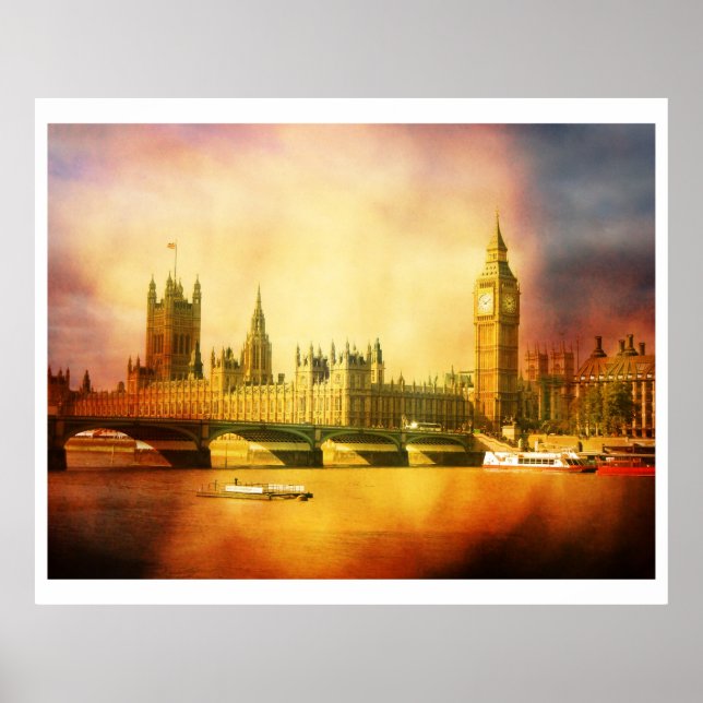 Westminster Palace and Bridge Poster (Front)