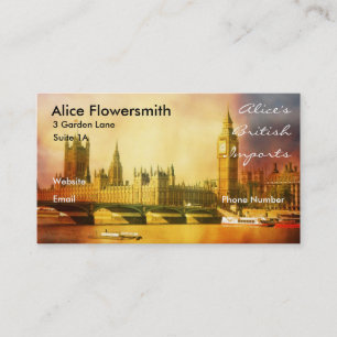 Westminster Palace and Bridge with Big Ben Business Card