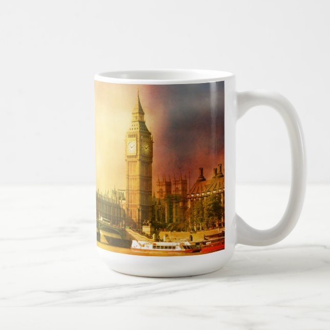 Westminster Palace and Bridge with Big Ben Coffee Mug (Right)