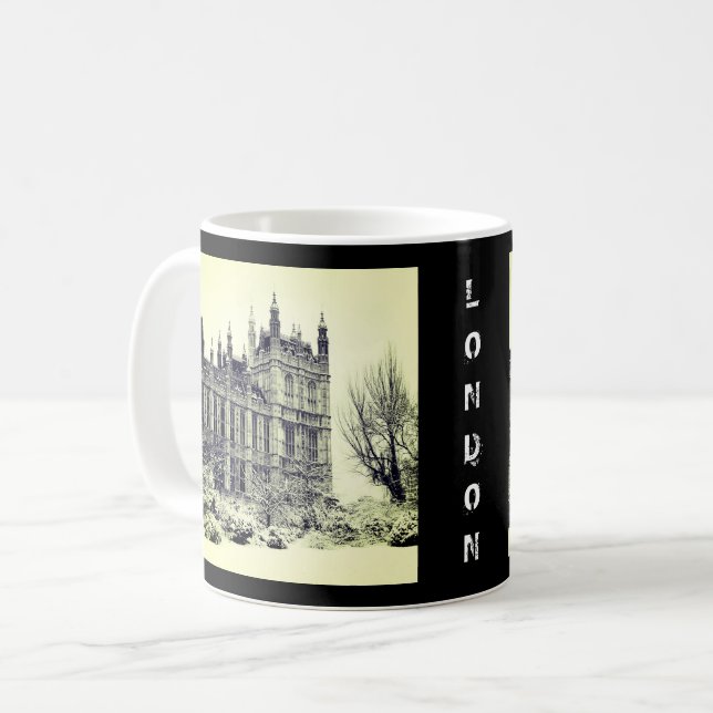 Westminster, Parliament, Winter London - British Coffee Mug (Front Left)